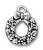 TierraCast Wreath Charm, Antique Silver-Plated (Qty: 1)
