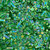 Quarter Tilas, Transparent Green Rainbow, Color 179 (10 gr.)
