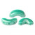 Arcos par Puca Beads, Opaque Green Turquoise Luster (Qty: 25)