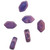 Paros par Puca Beads, Opaque Mix Amethyst/Gold Ceramic Look (Qty: 25)