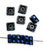 6mm Czech Crystal Squaredelle Spacers, Jet AB/Black (Qty: 12) So much flash!