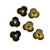 Bead Caps for 10mm Bead, Brass-Plated Pewter (Qty: 6)