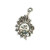 Sun Pendant/Earring/Charm, Silver-Plated Pewter, 14 x 24mm (Qty: 6)