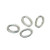Small Oval Links, Silver-Plated Pewter, 14 x 10mm (Qty: 4)