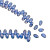 1-Hole Lily Petal Beads, Halo Celestial Blue, 4 x 6mm (Qty: 40)