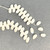 1-Hole Lily Petal Beads, Pastel White, 4 x 6mm (Qty: 40)