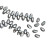 1-Hole Lily Petal Beads, Pastel Gray, 4 x 6mm (Qty: 40)