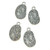 Clock Charms, Silver-Plated Pewter, 13 x 22mm (Qty: 4)