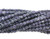 4mm Fire Polish, Jet Silver/Purple  Speckled  (Qty: 50)