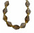 Ribbed Bicone Oval Beads,  9x13mm, Topaz with Silver Wash  (Qty: 15)*
