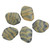 Abstract-Shaped Bead, Carmel with Grey Waves,  20 x 25mm (Qty: 5)