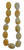 Czech Glass Oval Beads, 9x11mm, Grey/Brown ( Qty: 13)*