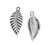 Leaf #11, Silver-Plated,  11 x 20mm (Qty: 2)