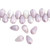 4 x 6mm Drop Beads, Light Lavender Mauve (Qty: 85/strand)