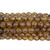 8mm Fire Polish, Light Topaz w/ Dark Topaz Flecks  (Qty: 16)