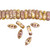 Cali Beads, 3-Hole, Rose/Cream Travertine, 3 x 8mm (Qty: 38)