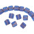 2-Hole Fixer Beads, Violet Blue w/ Bronze Luster, 8 x 7mm (Qty: 19)