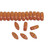 Cali Beads, 3-Hole, Opaque Terra Cotta, 3 x 8mm (Qty: 38)