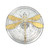 Very Large Golden Dragonfly on Bright Silver Reflective Background, 40.5mm (Qty: 1)