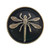 Antique Silver Dragonfly on Black Background, 31mm  (Qty: 1)