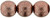 8mm Round Glass Beads (Druks), Saturated Metallic Butter Rum (Qty: 25)