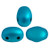 Samos par Puca Beads, Metalust Matte Turquoise (Qty: 25)
