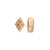 Cymbal Plaka GemDuo Bead Substitute, Rose Gold-Plated (Qty: 4)