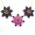 Jazzy Flowers Necklace Kit by Chloe Menage, Black/Pink (Pattern Included)