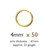 4mm Gold-Plated Open Jump Rings (Qty: 50) (22 gauge)