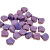 Ginko Beads, Metallic Chalk Amethyst Luster (Qty: 25)