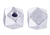 Sterling Silver Overlay Dice Shape Spacers Bead, 3mm (Qty: 12)