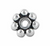 Sterling Silver Overlay Daisy Spacer, 4mm (Qty: 20)