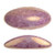 Athos 3-Hole Les Perles par Puca, Opaque Mix Violet/Gold Ceramic Look, 10 x 20 mm (Qty: 2)