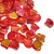 Ginko Beads, Summer Rainbow Orange (Qty: 25)