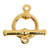 TierraCast Bar & Ring Toggle Clasp, 24 K Gold-Plated (Qty: 1)