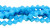 Czech Glass Pressed Bicone Beads, 6mm, Opaque Blue Turquoise (Qty: 25)