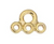 TierraCast Stitch-In Connector Link, 24K Gold Plated, 9 x 6.25mm (Qty: 4)