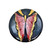 Limited Edition Czech Glass Button, Hand-Painted Butterfly, 27mm (Qty: 1)