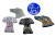 Czech Glass Button DOG MIX! Assorted styles and colors (Qty: 5)