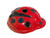 Vintage Czech Glass Ladybug Button, 27x23mm (Qty: 1) Metal Shank