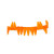 Halloween!! Matte Transparent Orange Spike Beads, 13x5mm (Qty: 25)