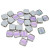 Two-Hole Tile Beads, Light Vitrail/Half-Labrador, 6mm (Qty: 25)