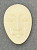 Hand-Carved Deer Antler Faces, Oval, Open Eyes, 15x20mm (Qty: 1)