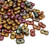 Preciosa Farfalle Beads, Crystal Violet Rainbow, 3x6mm (20 grams, ~175 beads)