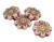 Gerber Daisy Flowers, 18mm, Petal Pink w/Gold Wash (Qty: 4)