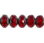 Czech Glass Faceted Rondelles, 6x9mm, Siam w/Silver Travertine (Qty: 17)