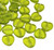8mm Table-Cut Heart, Transparent Olive Green (28 Pcs)