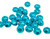 Czech Glass Pearls, Pacific Blue, Twisted Rondelle Shape, 6x4mm (Qty: 25) Custom made for us!