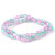 Selenite 6mm Smooth Rounds, Pink/Seafoam (15.25" strand)