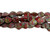 8mm Pinch Beads, Opaque Red w/Silver Travertine (25 beads)